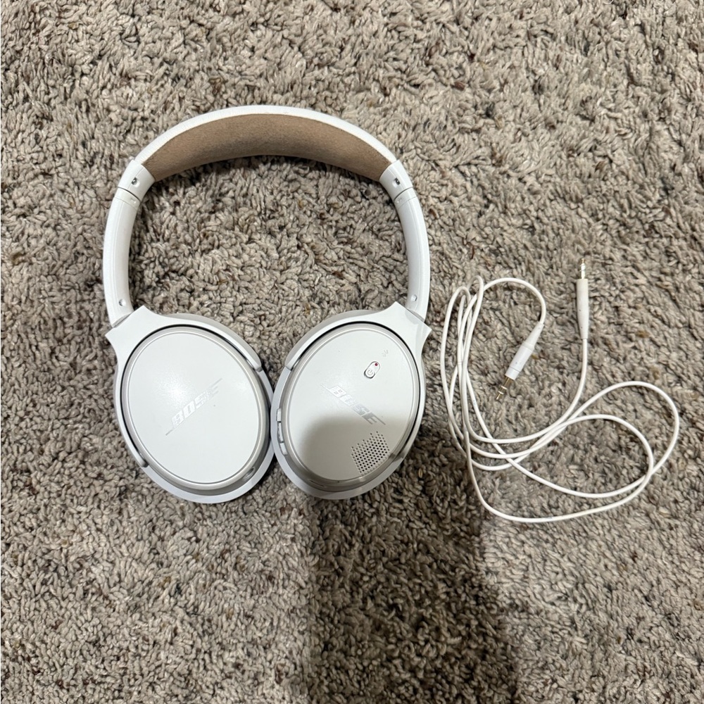 Bose White and Tan Over-Ear Headphones